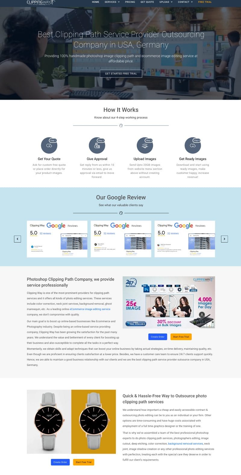 Website Design For one of the best clipping path companies in Bangladesh known as ClippingWay design by hello hafiz